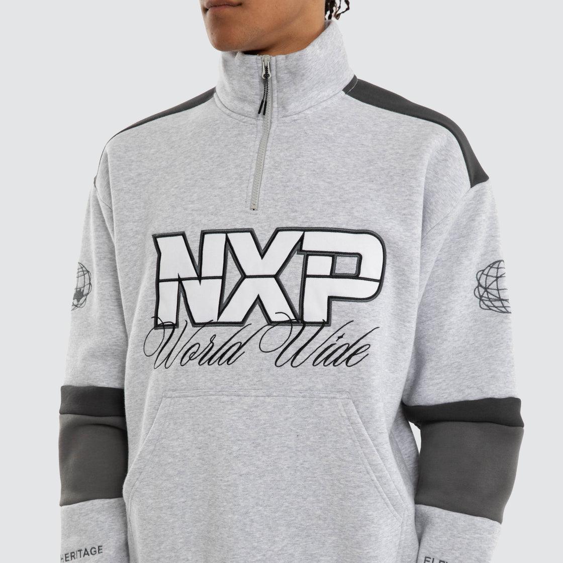 Nena And Pasadena Eternal Zip Pullover Sweater - Grey Marle