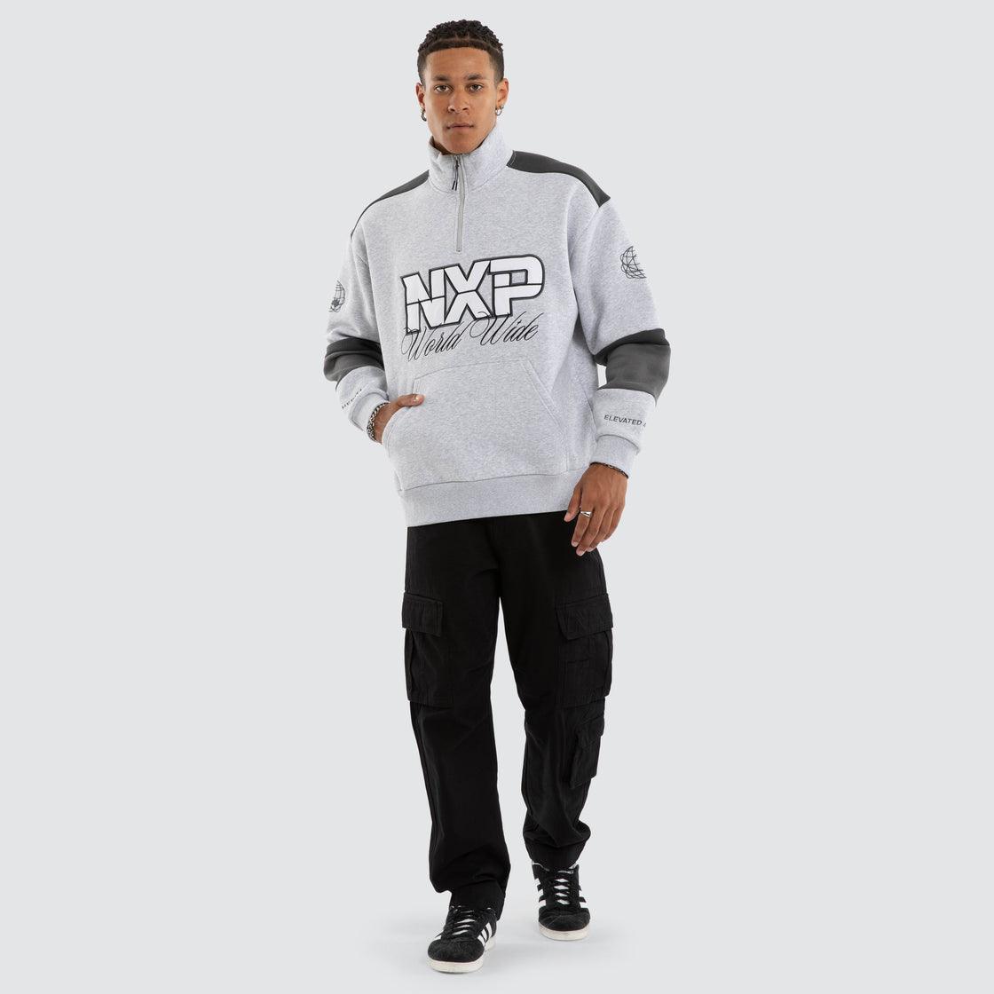 Nena And Pasadena Eternal Zip Pullover Sweater - Grey Marle