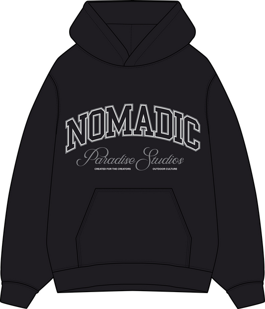 Nomadic Paradise Siesta Oversized Hoodie - Jet Black