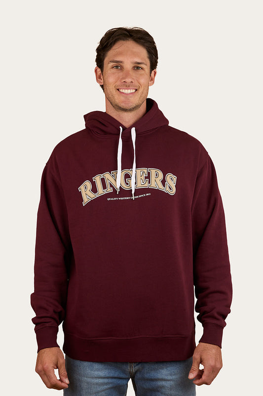 Ringers Western Princeton Mens Hoodie - Washed Cabernet