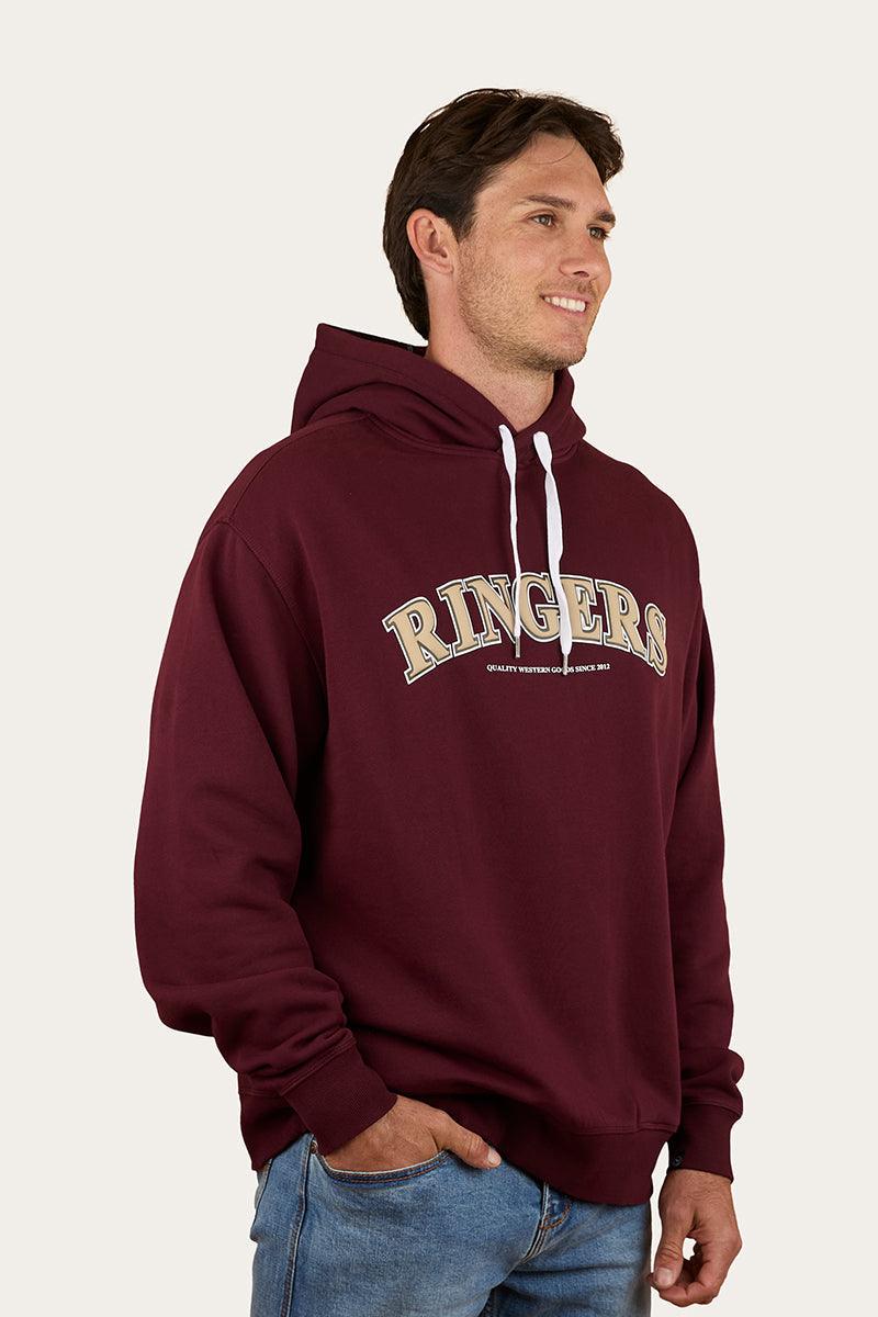Ringers Western Princeton Mens Hoodie - Washed Cabernet