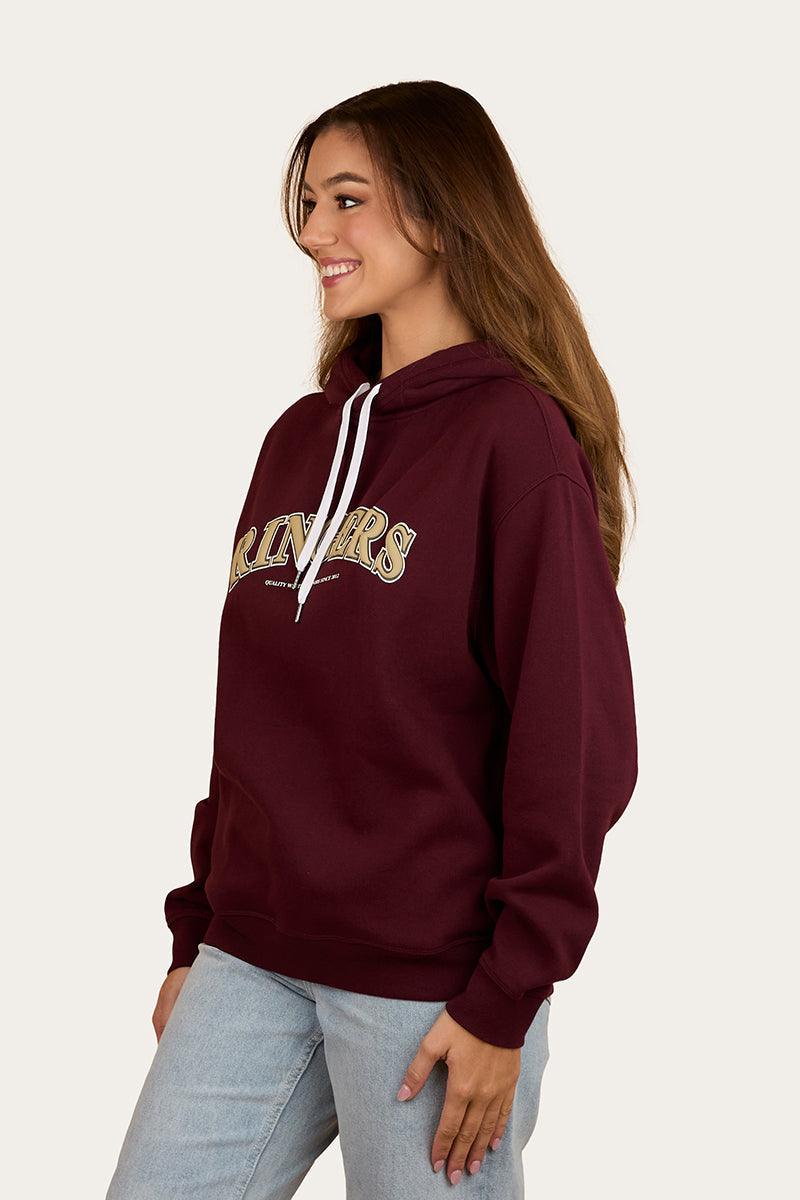 Ringers Western Varsity Womens Hoodie - Cabernet