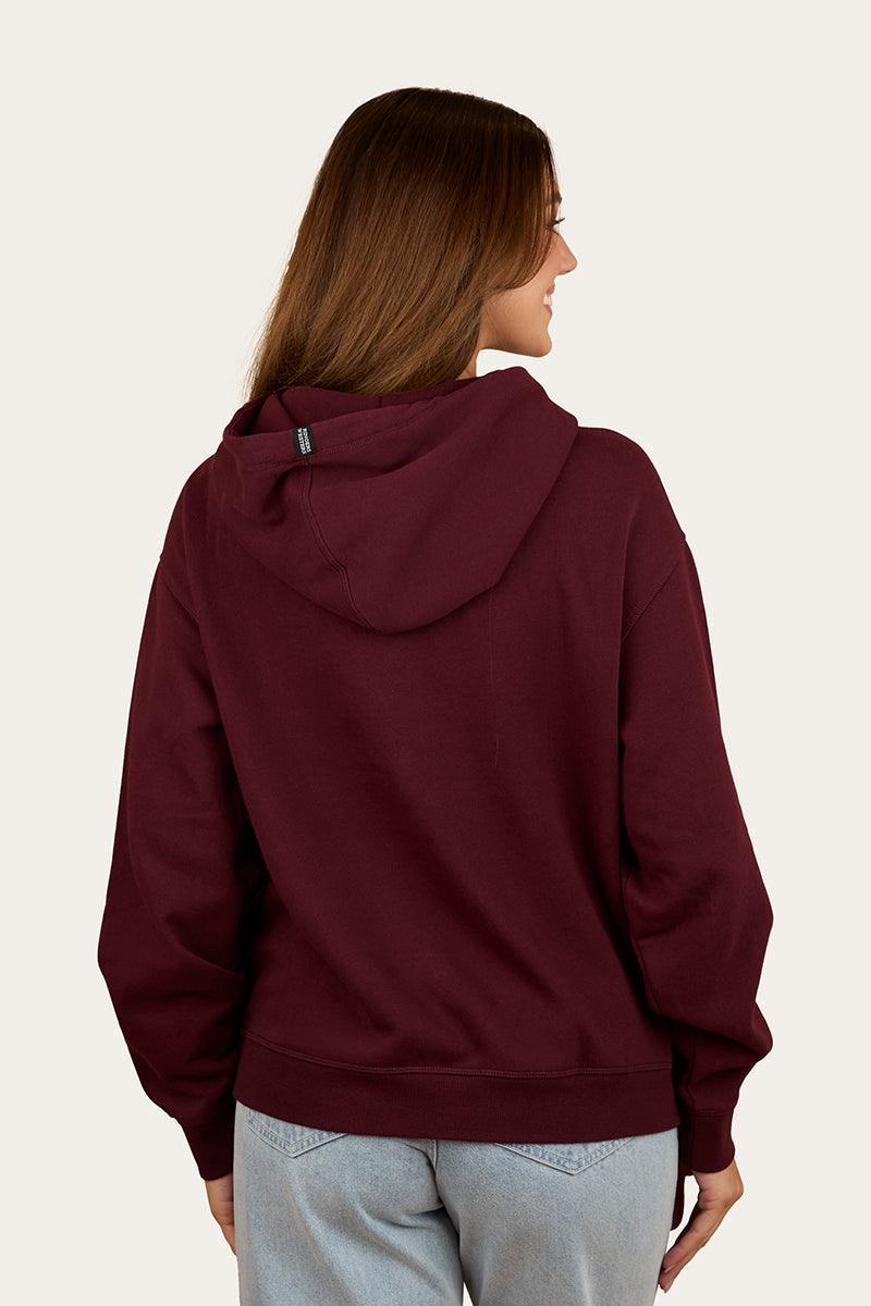 Ringers Western Varsity Womens Hoodie - Cabernet