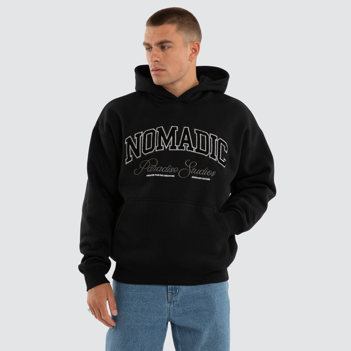 Nomadic Paradise Siesta Oversized Hoodie - Jet Black