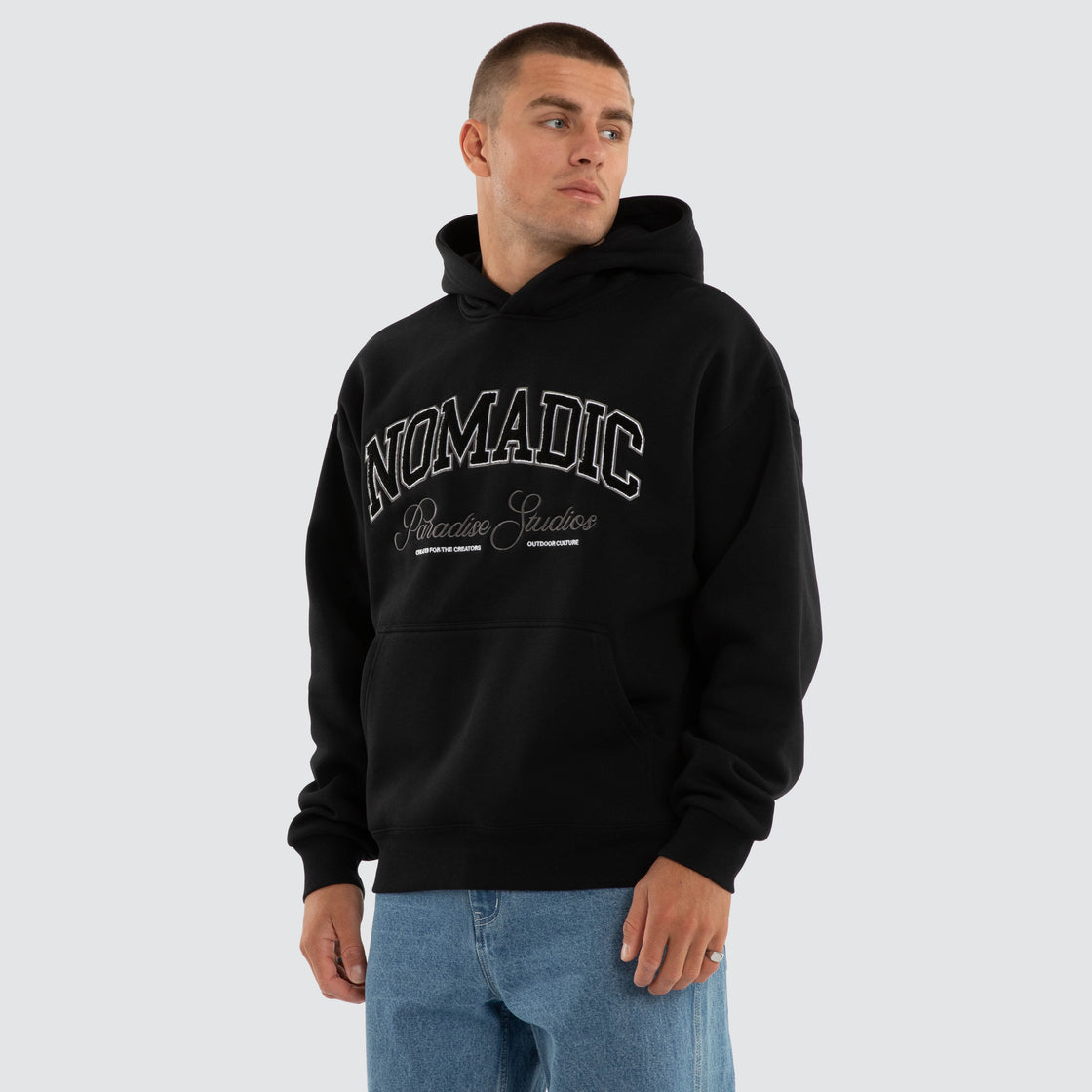 Nomadic Paradise Siesta Oversized Hoodie - Jet Black