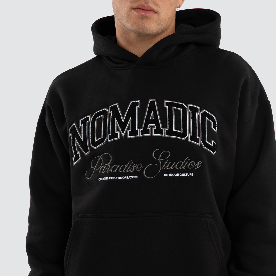 Nomadic Paradise Siesta Oversized Hoodie - Jet Black