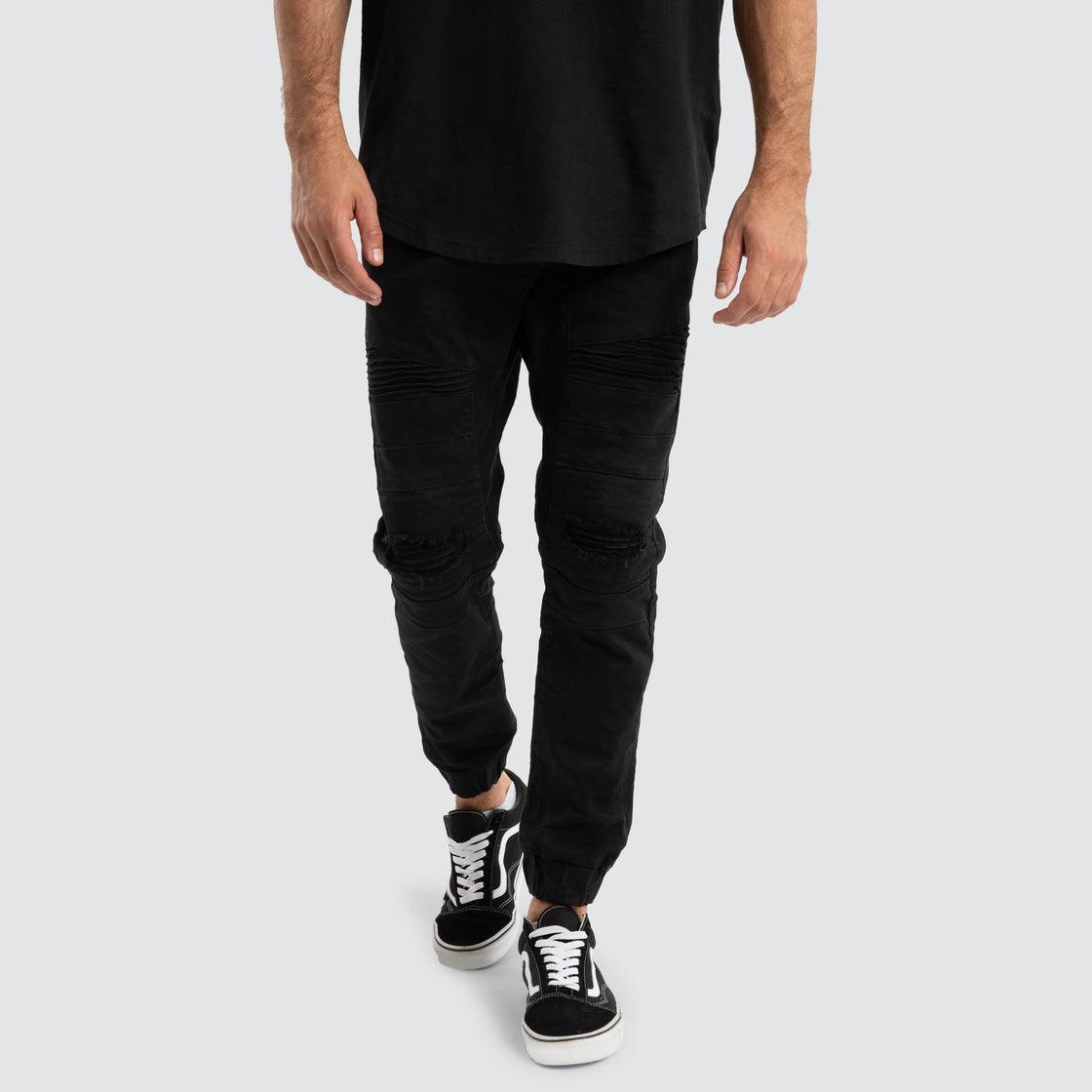 Nena And Pasadena Viper Denim Jogger - Black