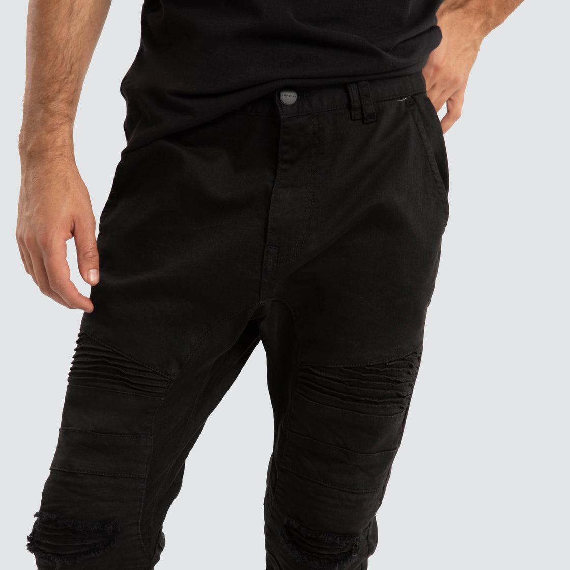 Nena And Pasadena Viper Denim Jogger - Black