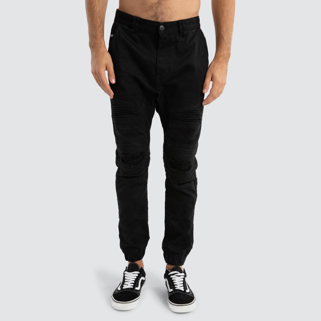 Nena And Pasadena Viper Denim Jogger - Black