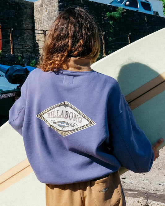 Billabong Wave Break Half Zip Pullover - Stone Blue