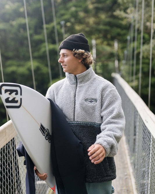 Billabong Tombstone Half Zip Fleece Pullover - Oatmeal Heather
