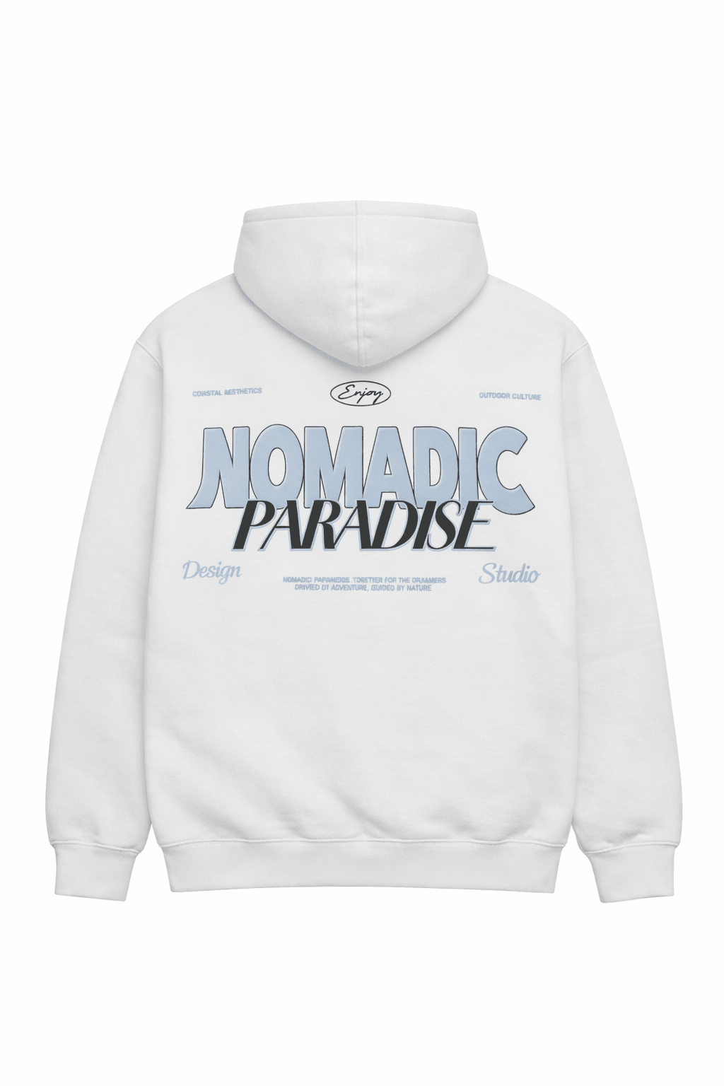 Nomadic Paradise Highrise Oversized Hoodie - Natural White