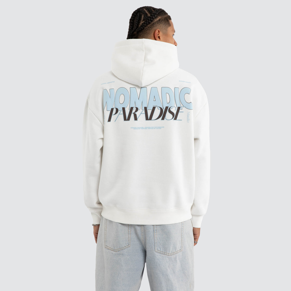 Nomadic Paradise Highrise Oversized Hoodie - Natural White