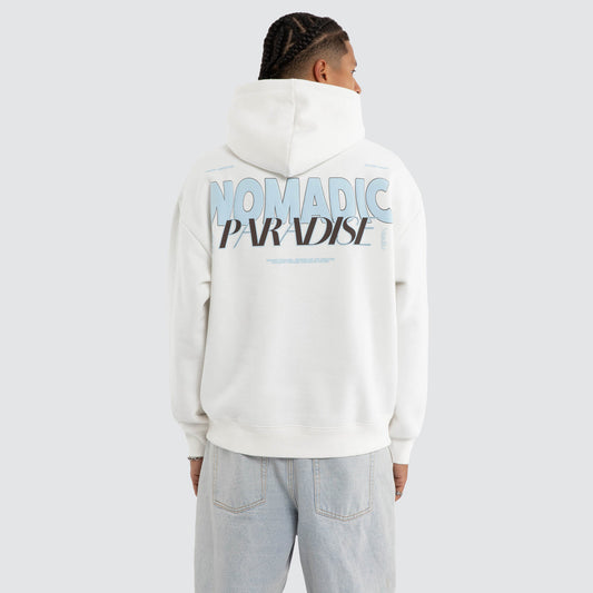 Nomadic Paradise Highrise Oversized Hoodie - Natural White