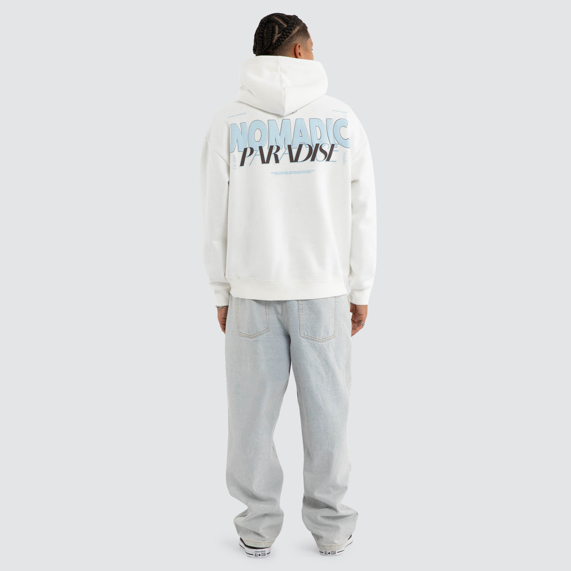 Nomadic Paradise Highrise Oversized Hoodie - Natural White