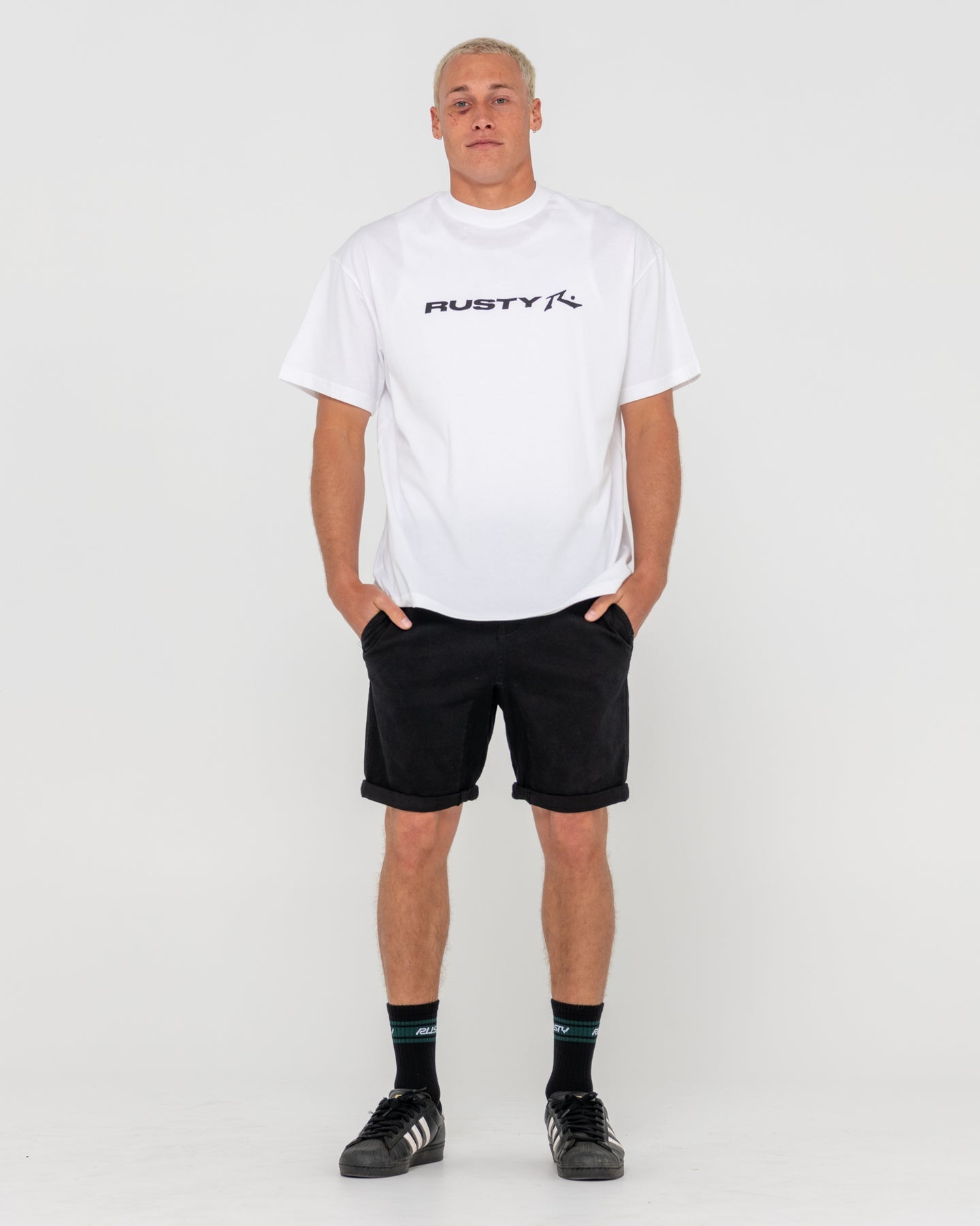 Rusty Hooked On Elastic Short - Black