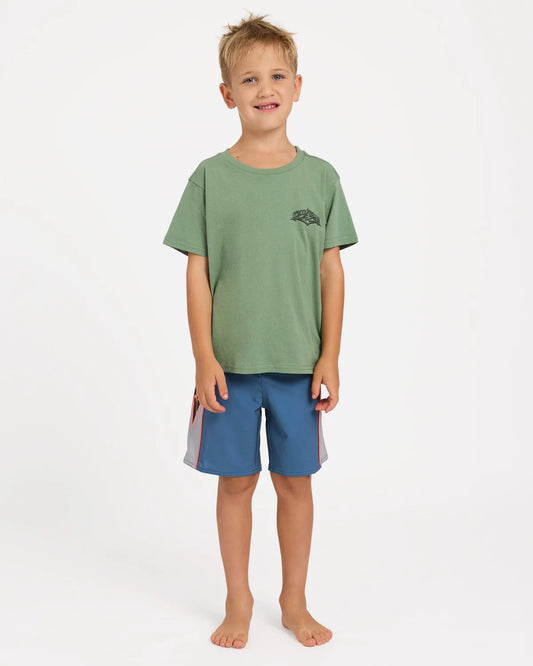 Billabong Groms Reverse Tee - Hedge Green