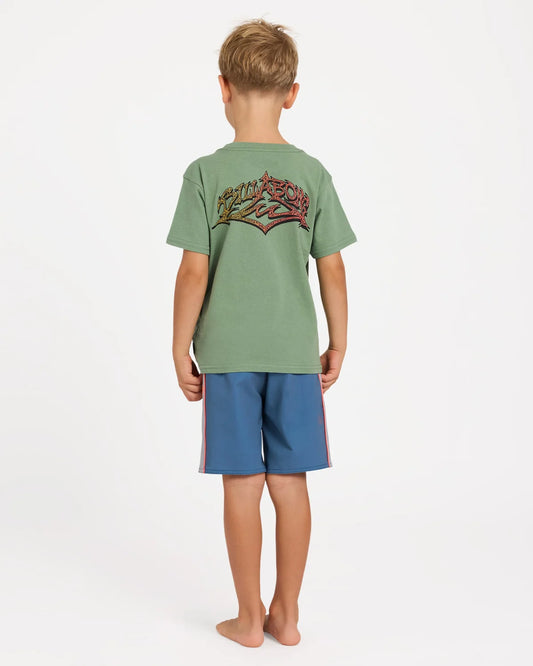 Billabong Groms Reverse Tee - Hedge Green