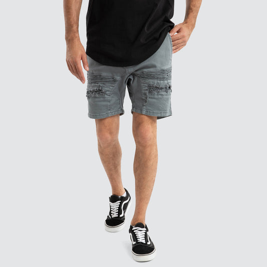 Nena And Pasadena Viper Denim Short - Iron Gate