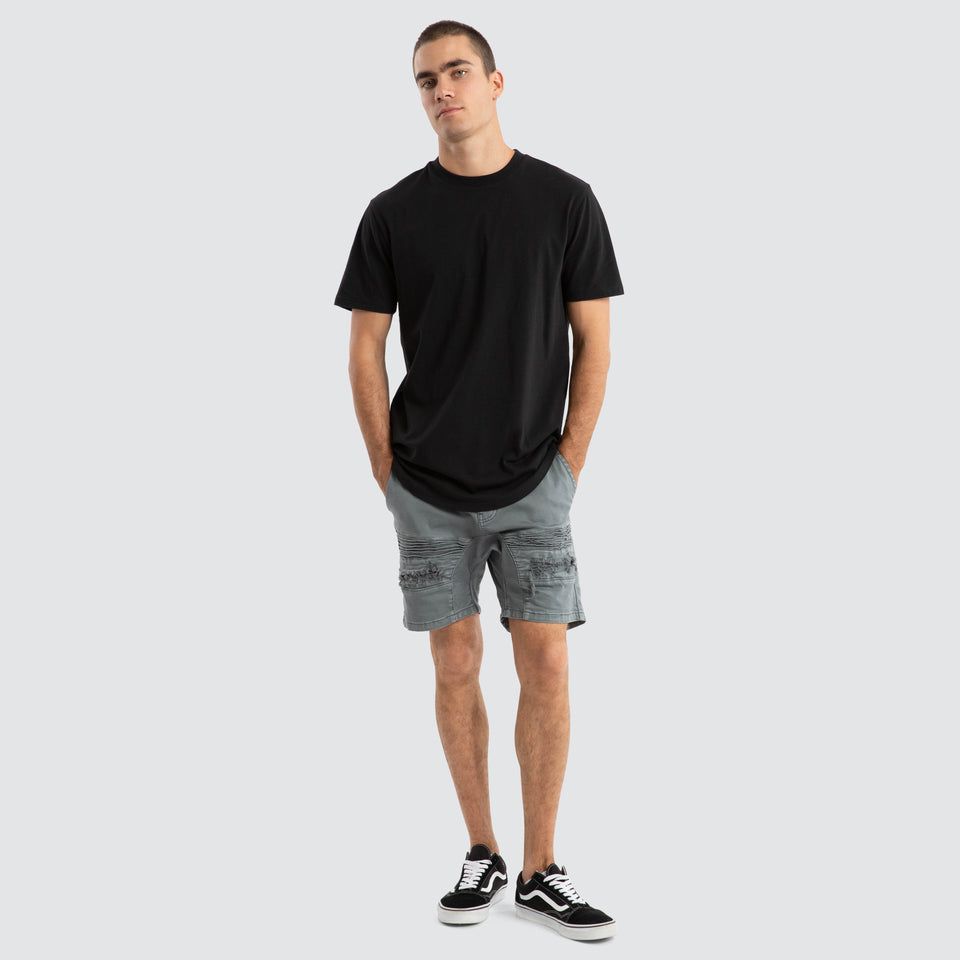 Nena And Pasadena Viper Denim Short - Iron Gate