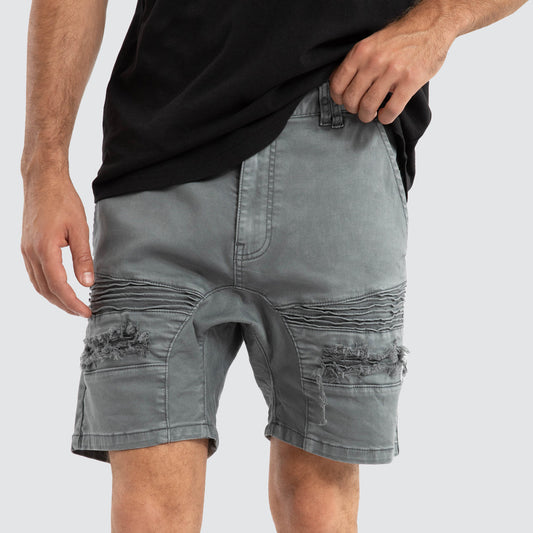 Nena And Pasadena Viper Denim Short - Iron Gate