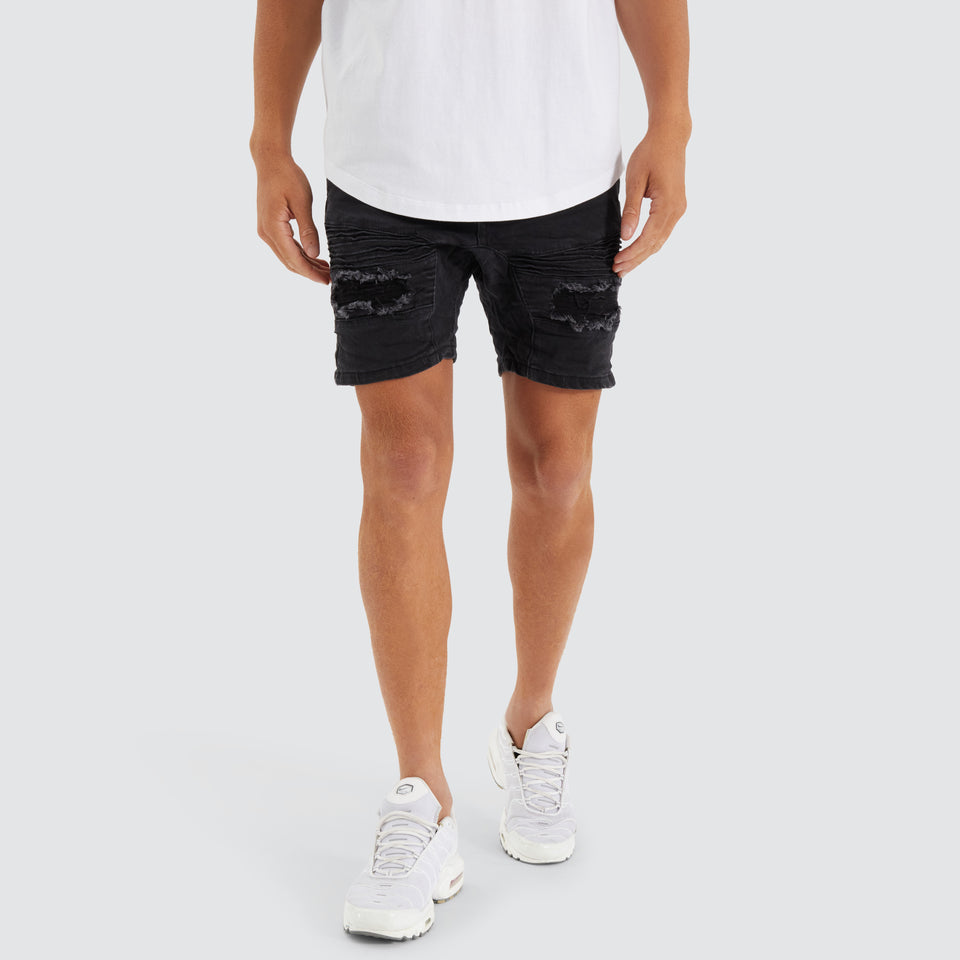 Nena And Pasadena Viper Denim Short - Black
