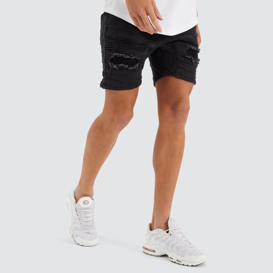 Nena And Pasadena Viper Denim Short - Black