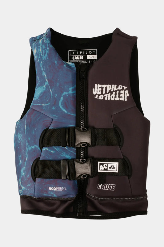 Jetpilot Cause Boys F/E Youth Eco Vest - Black/Blue