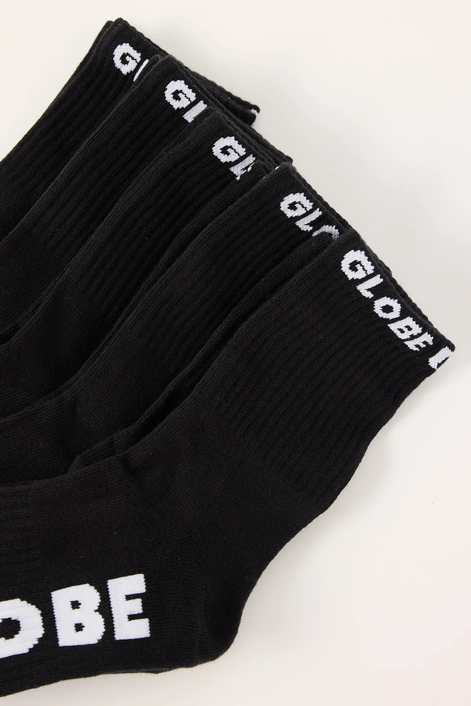 Globe Blackout Quarter Sock (7-11) 5 Pack - Black/Black