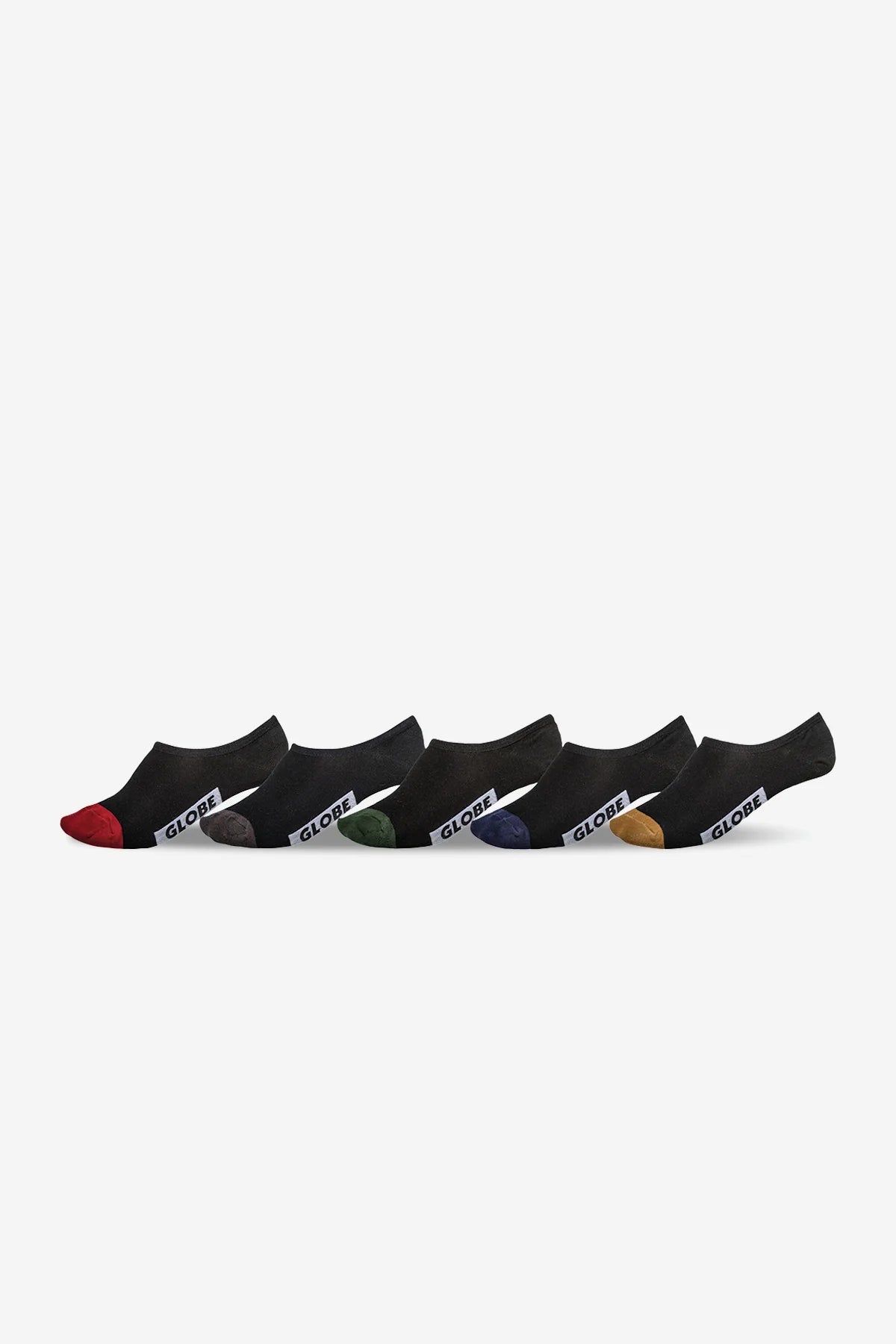 Globe Dip Invisible Sock (7-11) 5 Pack - Black