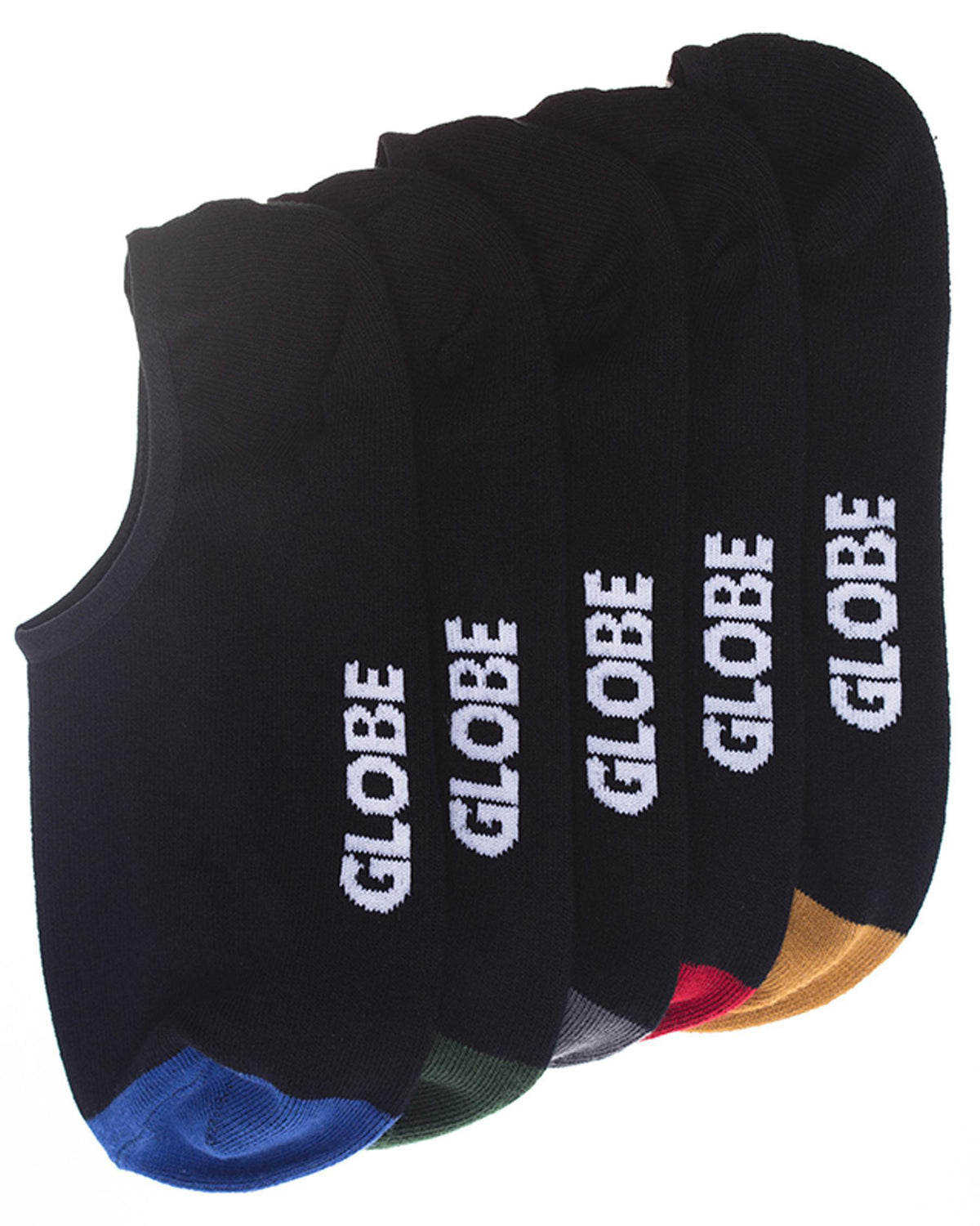 Globe Dip Invisible Sock (7-11) 5 Pack - Black