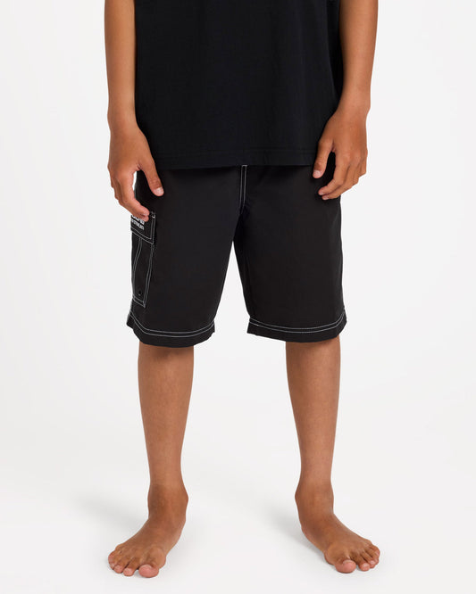 Billabong Boys Throw On Boardshort - Black