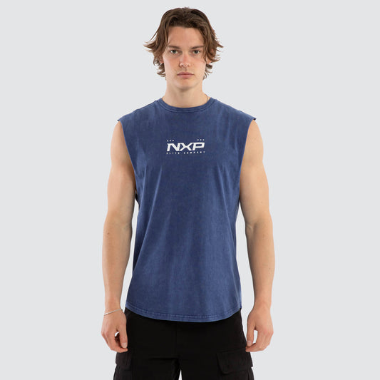 Nena And Pasadena Deliberate Dual Curved Muscle - Acid Wash Mazarine Blue