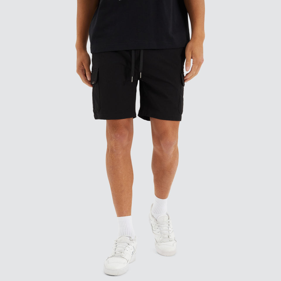 Nena And Pasadena S150 Slim Strech Cargo Short - Black