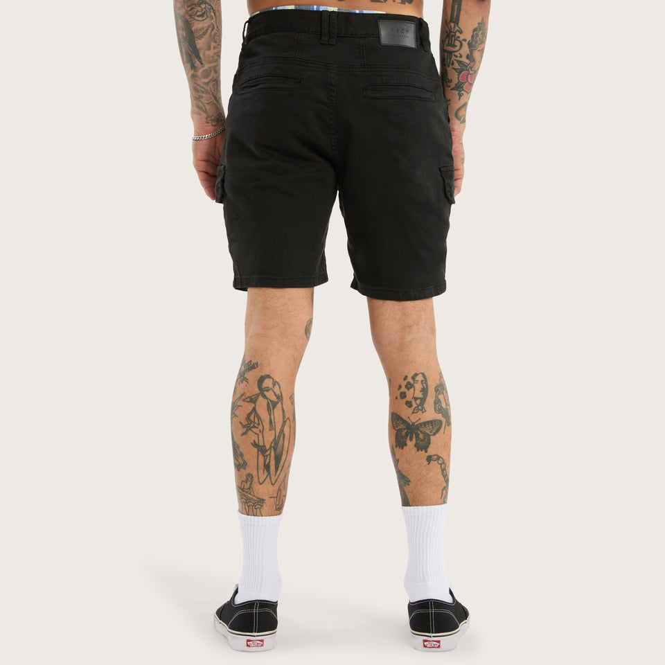 Kiss Chacey Salem Cargo Short - Obsidian Black