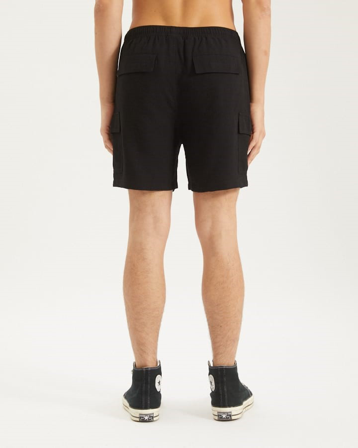 Nomadic Paradise Coastal Linen Short - Black