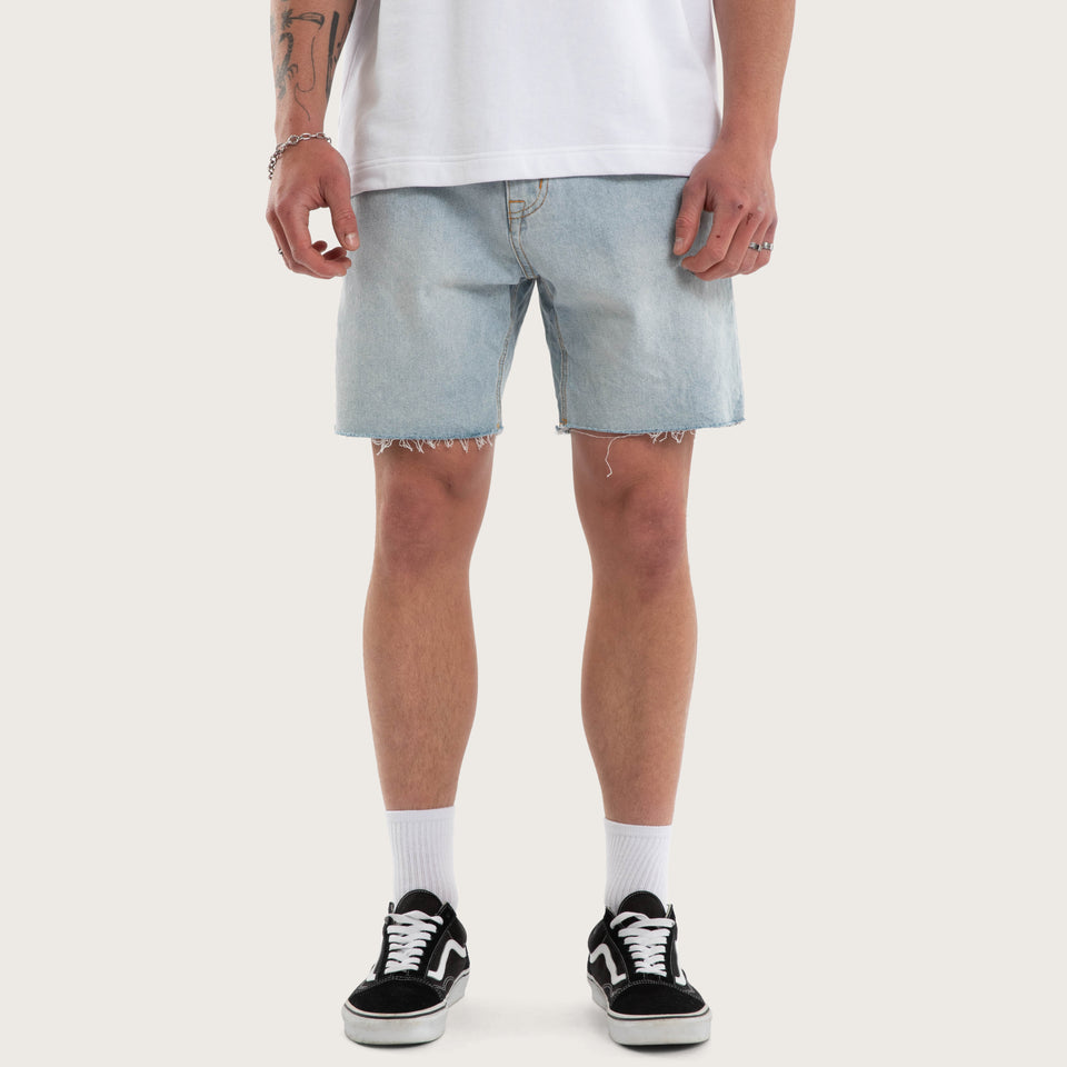Kiss Chacey KS5 Slim Denim Short - Sunbleached Blue