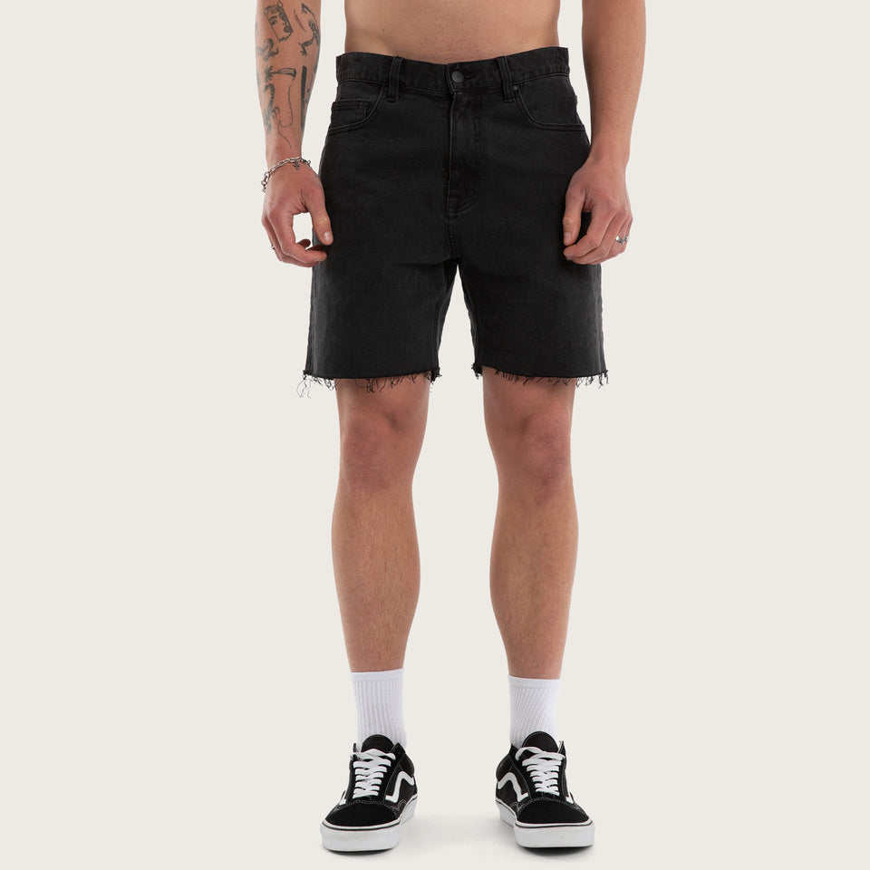 Kiss Chacey KS5 Slim Denim Short - Vintage Black