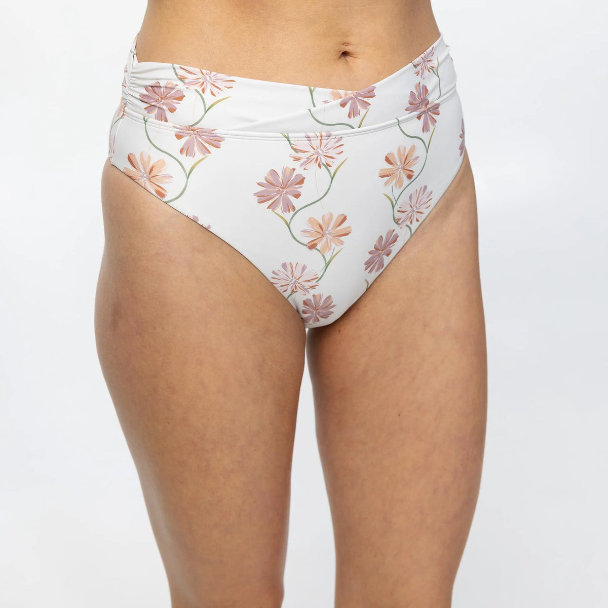 O'Neill Ivy Floral Stellan High Rise Bikini Bottom - Tofu