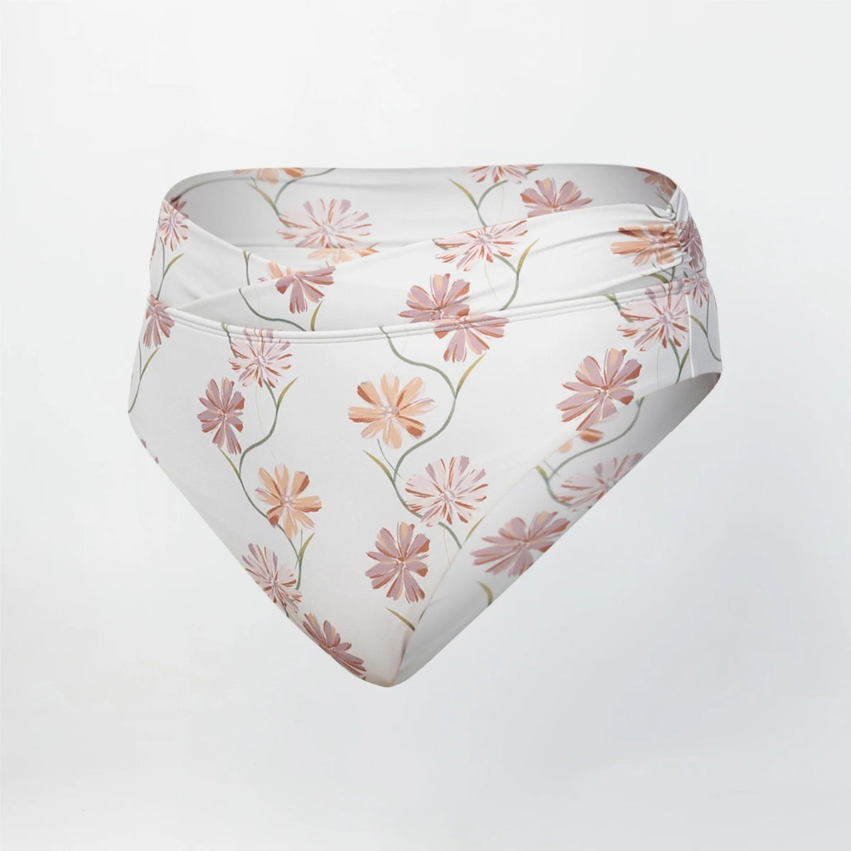 O'Neill Ivy Floral Stellan High Rise Bikini Bottom - Tofu