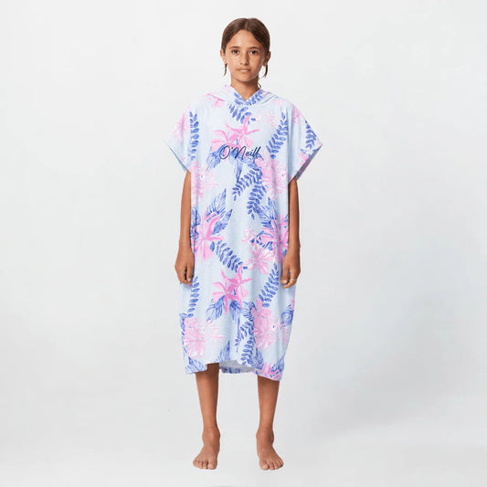 O'Neill Girls Hooded Change Towel - Tropic Azure