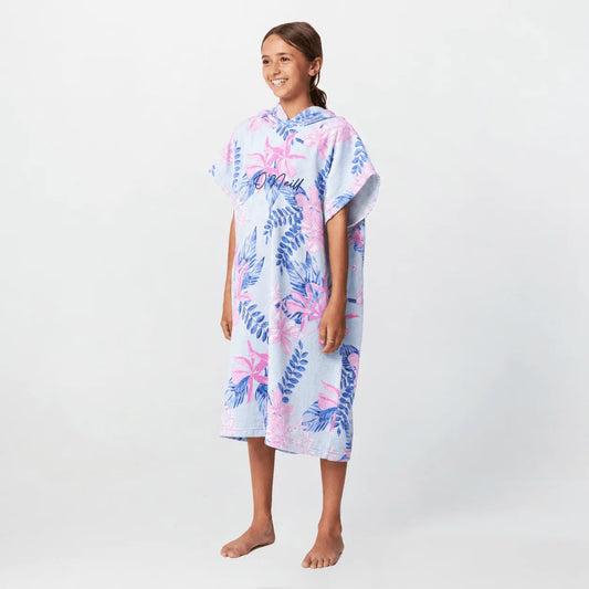 O'Neill Girls Hooded Change Towel - Tropic Azure