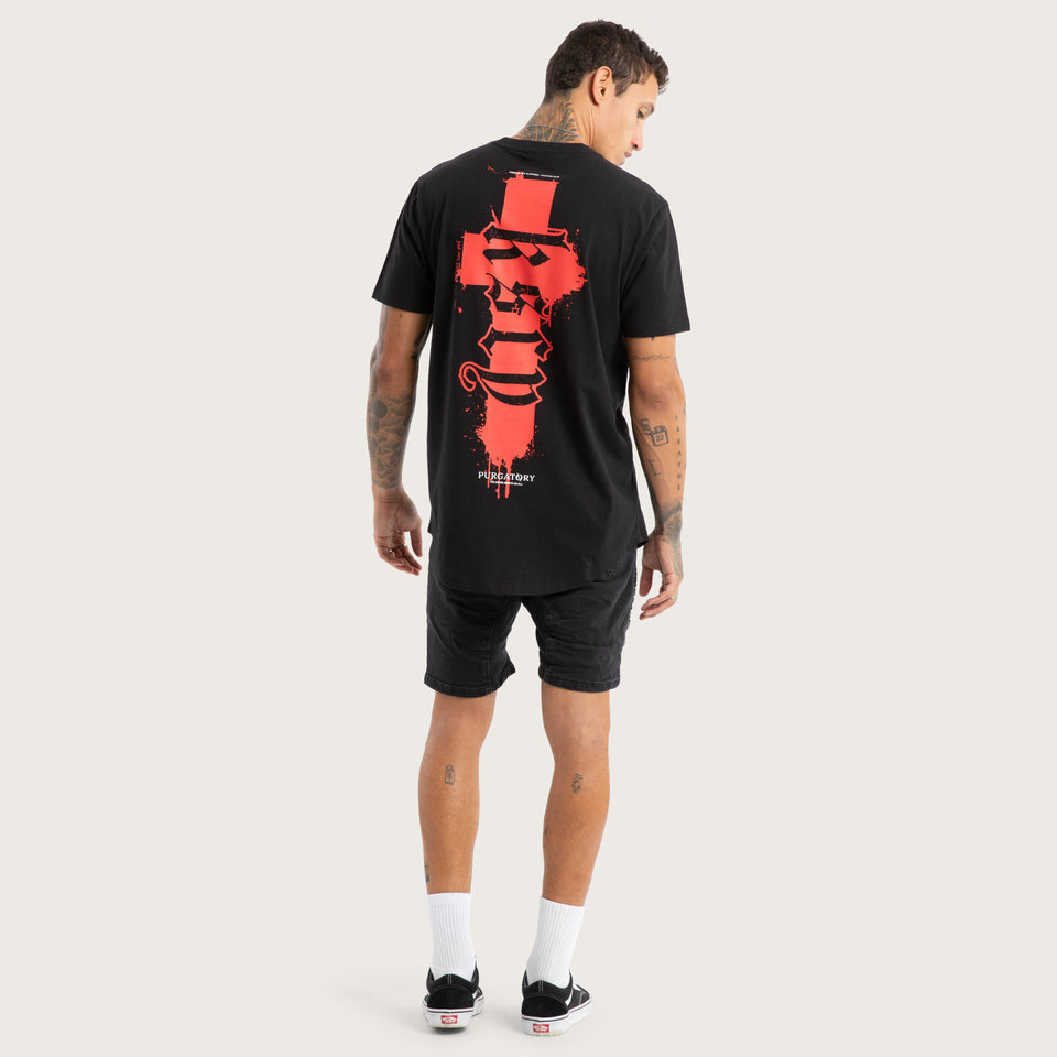 Kiss Chacey Purgatory Dual Curved Tee - Jet Black