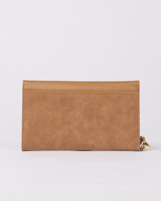 Rusty Aria Suede Travel Wallet - Tan