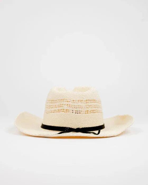 Rusty Rowdy Cowboy Straw Hat - Bone - Guys & Girls Surf n Street
