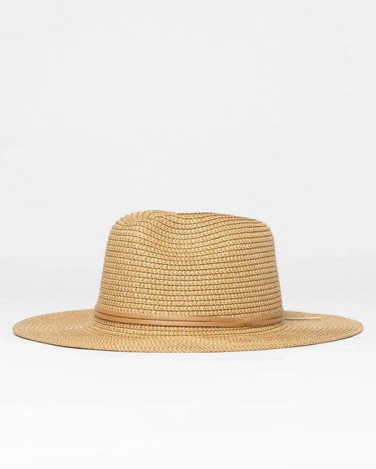 Rusty Gisele Straw Hat - Natural / Caramel - Guys & Girls Surf n Street