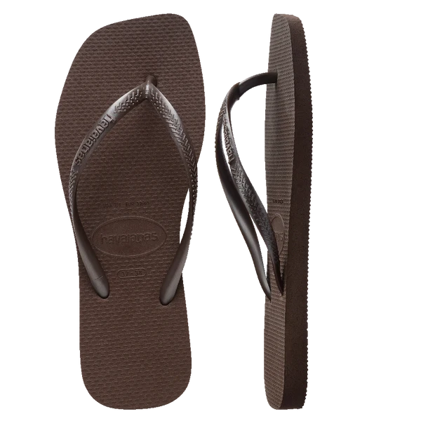 Havaianas Slim Square Toe Thong - Brown