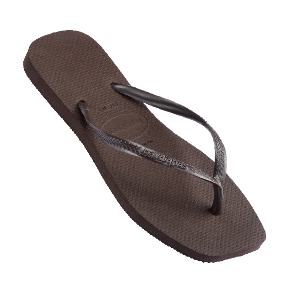 Havaianas Slim Square Toe Thong - Brown