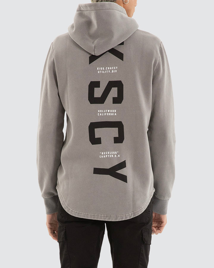 Kiss Chacey Wander Dual Curved Hoodie - Pigment Frost Grey