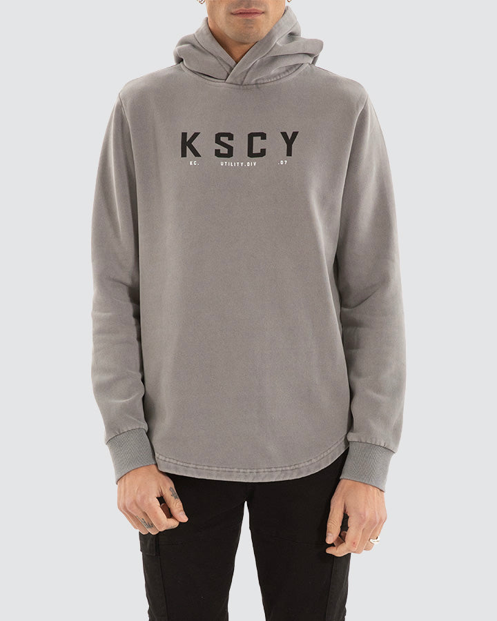 Kiss Chacey Wander Dual Curved Hoodie - Pigment Frost Grey